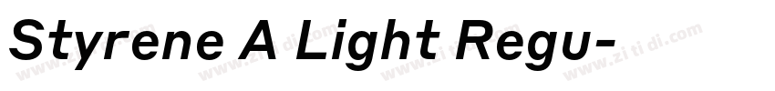 Styrene A Light Regu字体转换